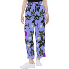 Purple Flower On Lilac Women s Pants  by Daria3107