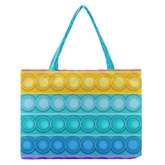 Pop It Pattern Zipper Medium Tote Bag