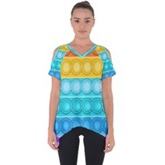 Pop It Pattern Cut Out Side Drop Tee