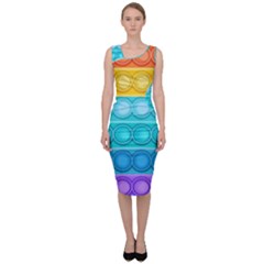 Pop It Pattern Sleeveless Pencil Dress