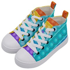 Pop It Pattern Kids  Mid-top Canvas Sneakers by Daria3107