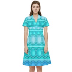 Pop It Pattern Short Sleeve Waist Detail Dress by Daria3107