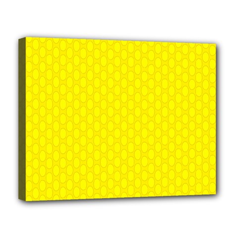 Soft Pattern Yellow Canvas 14  X 11  (stretched) by PatternFactory
