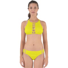 Soft Pattern Yellow Perfectly Cut Out Bikini Set by PatternFactory