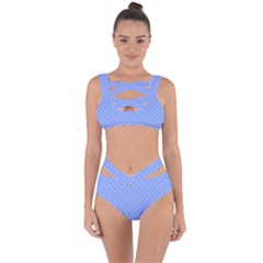 Soft Pattern Blue Bandaged Up Bikini Set  by PatternFactory