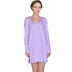 Soft Pattern Lilac Long Sleeve Nightdress