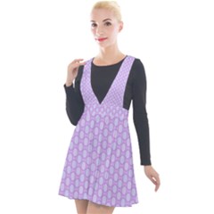 Soft Pattern Lilac Plunge Pinafore Velour Dress by PatternFactory