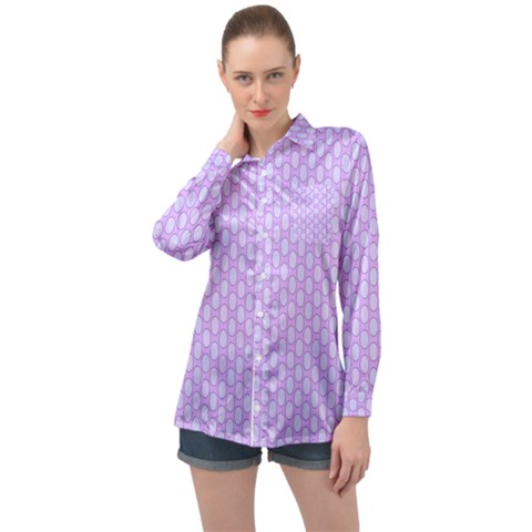 Soft Pattern Lilac Long Sleeve Satin Shirt by PatternFactory