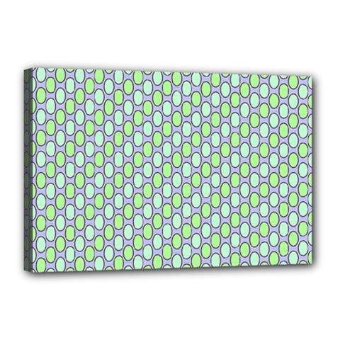 Soft Pattern Aqua Canvas 18  X 12  (stretched) by PatternFactory