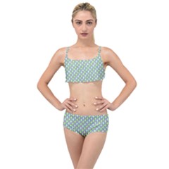 Soft Pattern Aqua Layered Top Bikini Set by PatternFactory