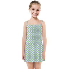 Soft Pattern Aqua Kids  Summer Sun Dress by PatternFactory