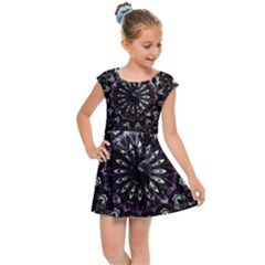 Moody Mandala Kids  Cap Sleeve Dress by MRNStudios