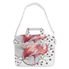 Watercolor Flamingo Macbook Pro Shoulder Laptop Bag (large) by webstylecreations