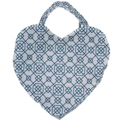 Arabic Vector Seamless Pattern Giant Heart Shaped Tote