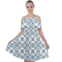Arabic Vector Seamless Pattern Cut Out Shoulders Chiffon Dress by webstylecreations