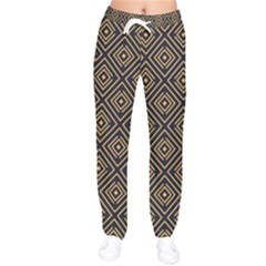 Art Deco Vector Pattern Women Velvet Drawstring Pants by webstylecreations