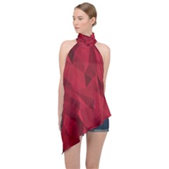 Amaranth Halter Asymmetric Satin Top by webstylecreations