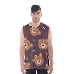 Bears-vector-free-seamless-pattern1 Men s Basketball Tank Top by webstylecreations