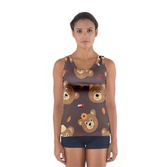 Bears-vector-free-seamless-pattern1 Sport Tank Top  by webstylecreations