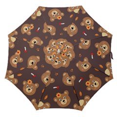 Bears-vector-free-seamless-pattern1 Straight Umbrellas by webstylecreations