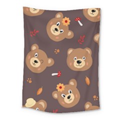 Bears-vector-free-seamless-pattern1 Medium Tapestry