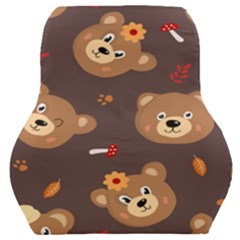 Bears-vector-free-seamless-pattern1 Car Seat Back Cushion  by webstylecreations