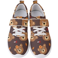 Bears-vector-free-seamless-pattern1 Men s Velcro Strap Shoes by webstylecreations