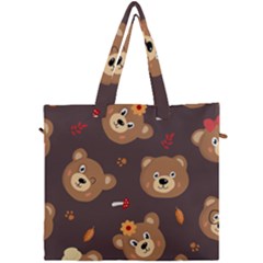 Bears-vector-free-seamless-pattern1 Canvas Travel Bag