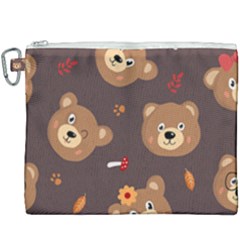 Bears-vector-free-seamless-pattern1 Canvas Cosmetic Bag (xxxl)