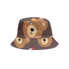 Bears-vector-free-seamless-pattern1 Inside Out Bucket Hat (kids) by webstylecreations