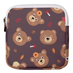 Bears-vector-free-seamless-pattern1 Mini Square Pouch by webstylecreations