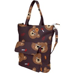 Bears-vector-free-seamless-pattern1 Shoulder Tote Bag by webstylecreations