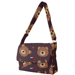 Bears-vector-free-seamless-pattern1 Full Print Messenger Bag (l) by webstylecreations