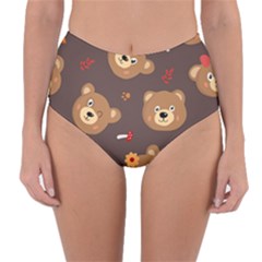 Bears-vector-free-seamless-pattern1 Reversible High-waist Bikini Bottoms by webstylecreations