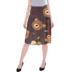 Bears-vector-free-seamless-pattern1 Midi Beach Skirt by webstylecreations