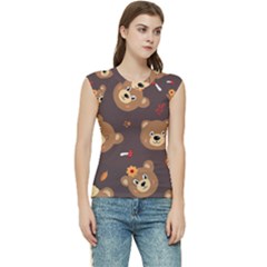 Bears-vector-free-seamless-pattern1 Women s Raglan Cap Sleeve Tee by webstylecreations