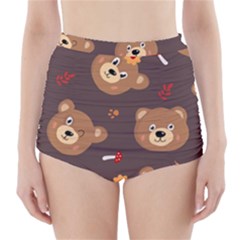 Bears-vector-free-seamless-pattern1 High-waisted Bikini Bottoms