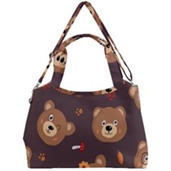 Bears-vector-free-seamless-pattern1 Double Compartment Shoulder Bag by webstylecreations