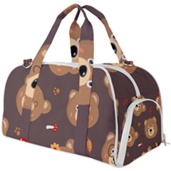 Bears-vector-free-seamless-pattern1 Burner Gym Duffel Bag by webstylecreations