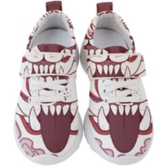 Kitsune Mask Kids  Velcro Strap Shoes by mindnmint