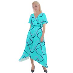 Retro Fun 821b Cross Front Sharkbite Hem Maxi Dress by PatternFactory