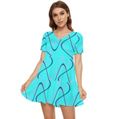 Retro Fun 821b Tiered Short Sleeve Mini Dress by PatternFactory
