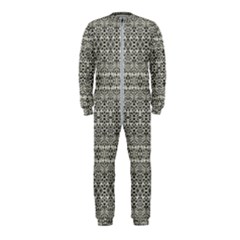 Abstract Silver Ornate Decorative Pattern Onepiece Jumpsuit (kids) by dflcprintsclothing