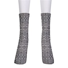 Abstract Silver Ornate Decorative Pattern Men s Crew Socks by dflcprintsclothing