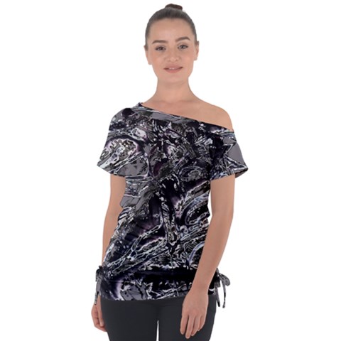 Masik Off Shoulder Tie-up Tee by MRNStudios