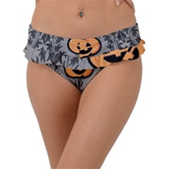 Pumpkin Pattern Frill Bikini Bottom by InPlainSightStyle