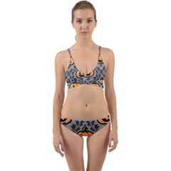 Pumpkin Pattern Wrap Around Bikini Set by InPlainSightStyle