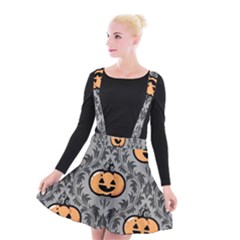 Pumpkin Pattern Suspender Skater Skirt by InPlainSightStyle