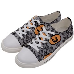 Pumpkin Pattern Men s Low Top Canvas Sneakers by InPlainSightStyle