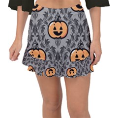 Pumpkin Pattern Fishtail Mini Chiffon Skirt by InPlainSightStyle